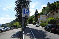der Parkplatz P4 an der Gampenstraße