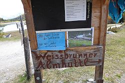 Hinweis zum Weißbrunner Almhüttl