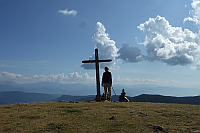 Gipfelkreuz Richtung Bozen