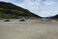 Mai 2017: der große und kostenlose Parkplatz an der Schwemmalm-Seilbahn